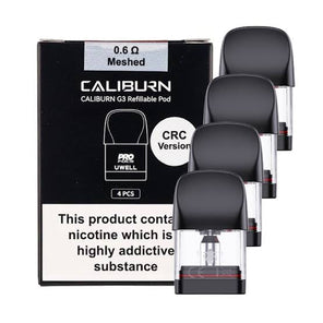 Caliburn G3 refillable Pod 0.6ohms meshed