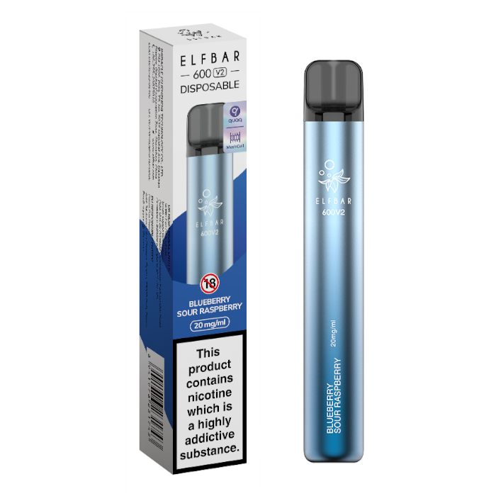 Blueberry Sour Raspberry Elf Bar 600 V2 Disposable Vape