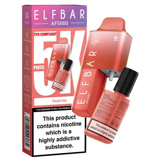 Peach Ice Elf Bar AF5000 Disposable Vape