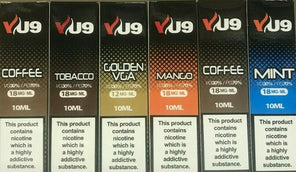 Vu9 E-Liquid Juice ,70/30 pg/vg10X10ml Liquid 6/12/18 MG