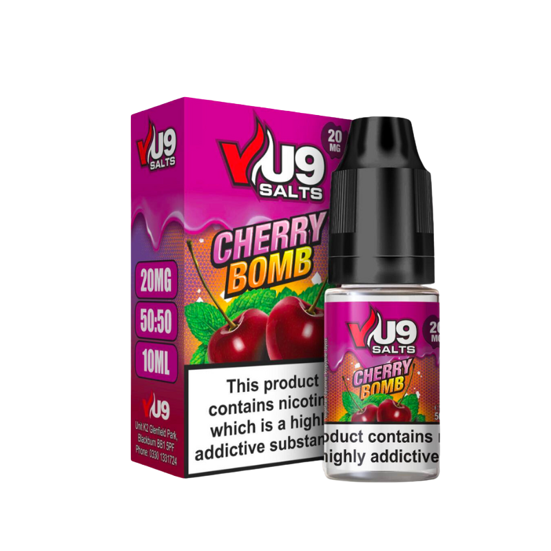 Cherry Bomb Pod Nic Salt 10ml Nicotine E Juice by VU9 - 99p Eliquid