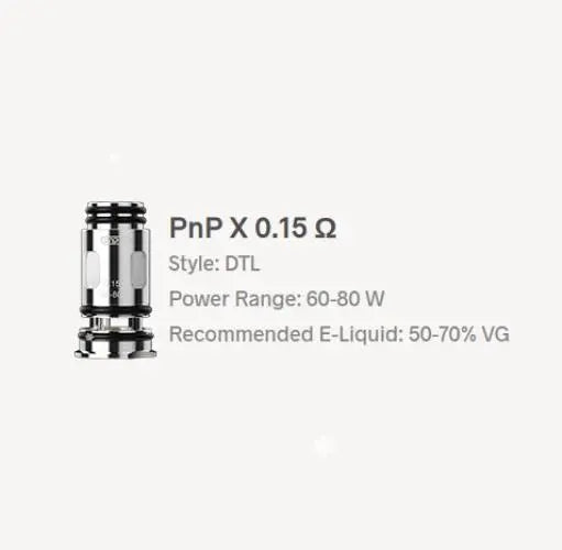 VooPoo PnP x 0.15 ohms  max 80W
