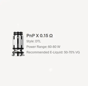 VooPoo PnP x 0.15 ohms  max 80W